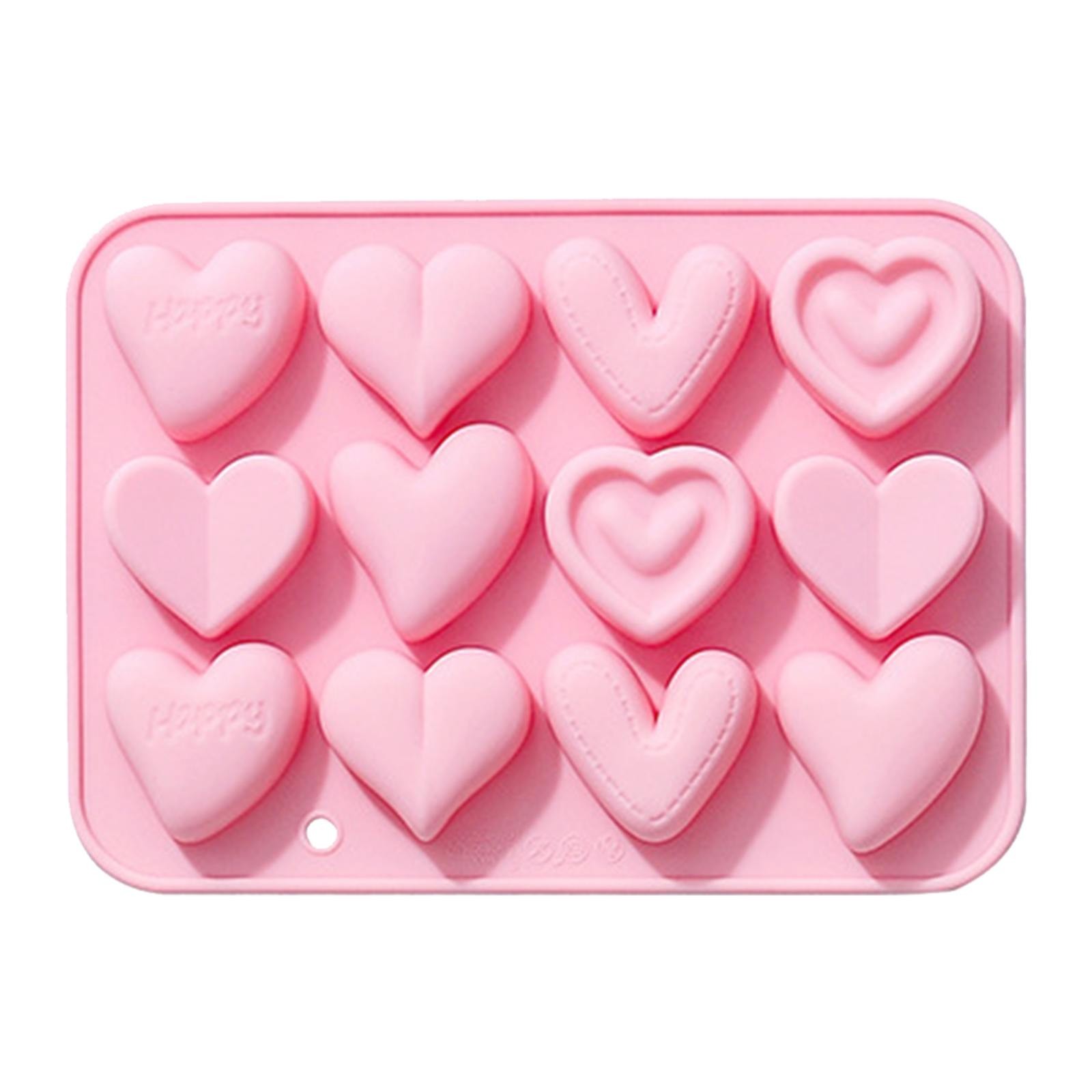 thumbnail image 2 of 12 Moldes De Silicona Con 6 Formas Diferentes De Corazones Moldes Para Hornear Chocolate Moldes Para Pasteles De Gelatina, 2 of 2